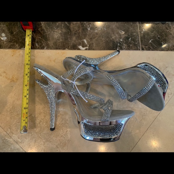 New Rhinestone Pleaser Heels Size 8 - Picture 4 of 6
